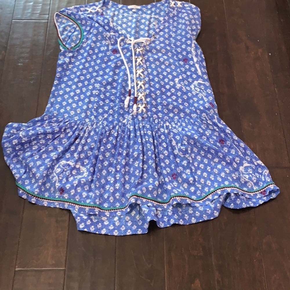 Blue+white+red cover up/ dress